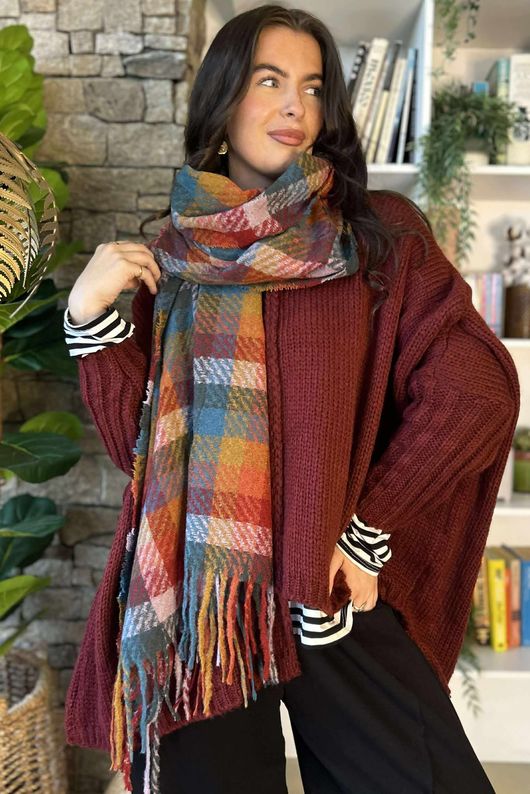 Magnus Plaid Blanket Scarf 4 /20=